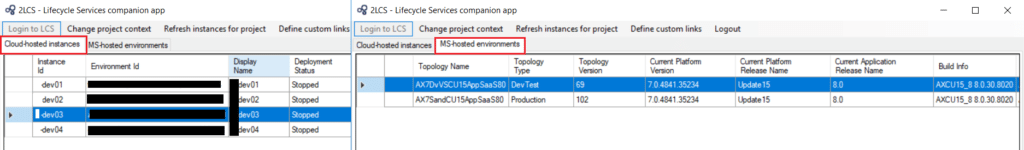 03 - LCS Environments Information