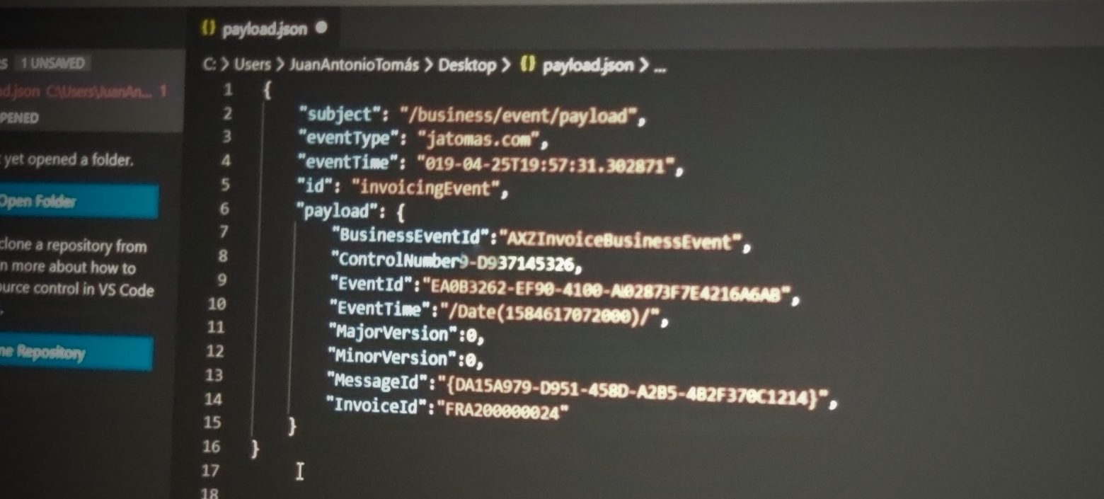 Business Events: Custom payload (III)