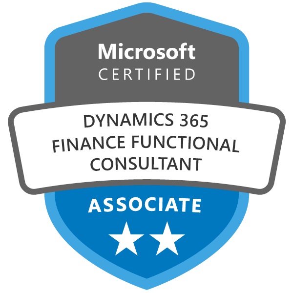 Microsoft Certified Dynamics 365 Finance Functional Consultant Associate