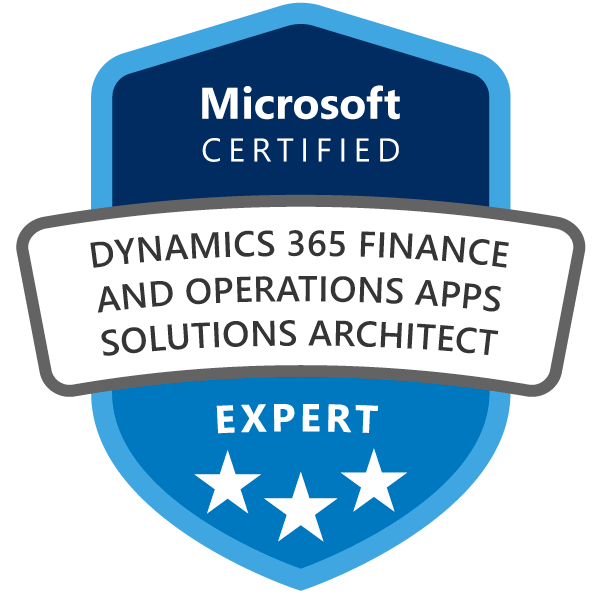 Microsoft Certified Dynamics 365 Finance and Operations Apps Solutions Architect Expert