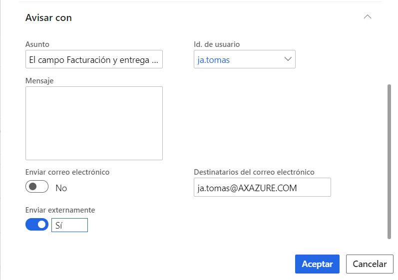 Enviar externamente