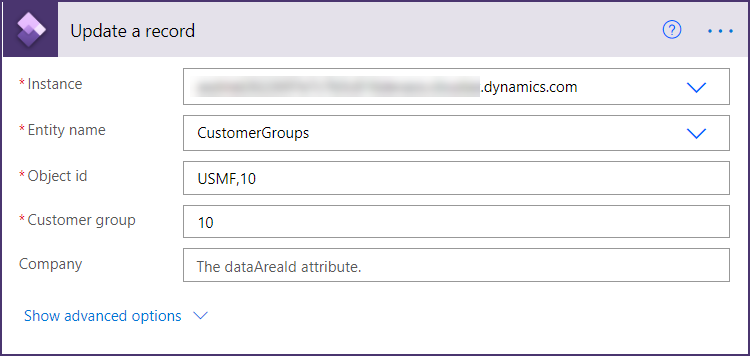 Power Automate - Update a record