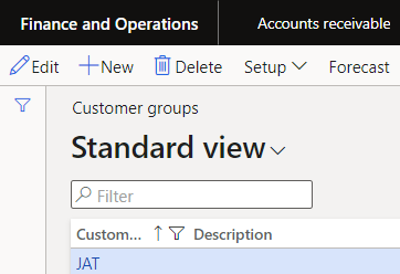 Dynamics 365 F&O - Customer groups